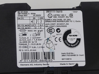 SIEMENS 3RK3111-1AA10 SIRIUS