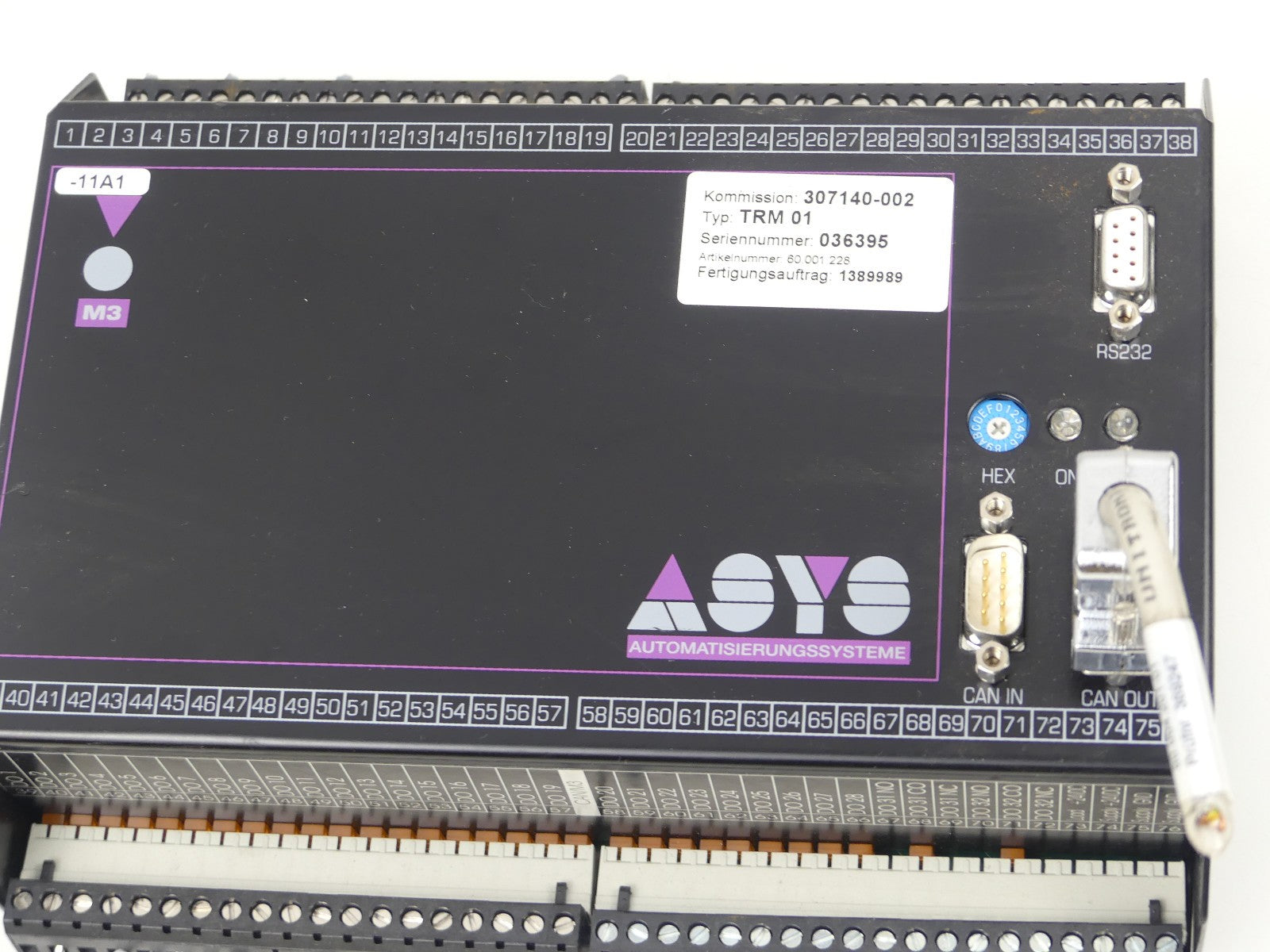 Elrest Control Module ASYS/CAN/M3/CPU167E/V1.51 10803036 60.001.228
