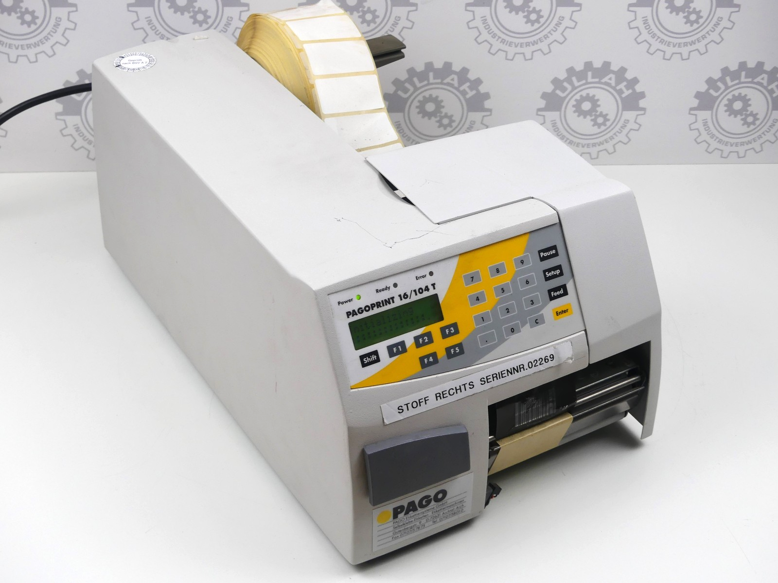 PAGO PAGOPRINT 16/104T Etiketettiersystemene