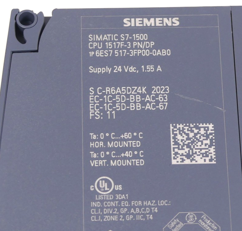 Siemens Simatic S7-1500 6ES7517-3FP00-0AB0