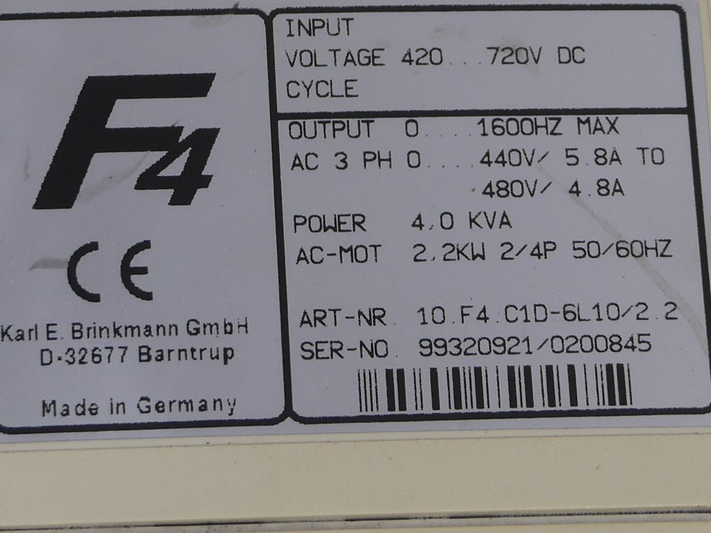 KEB COBIVERT 10.F4.C1D-6L10/2.2