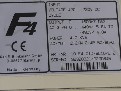 KEB COBIVERT 10.F4.C1D-6L10/2.2